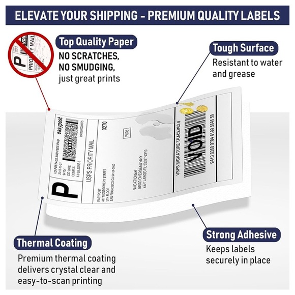 NWT (4) Rolls 4 x 6 Labels Dasher Products Dymo 4XL Compatible - Picture 7 of 8